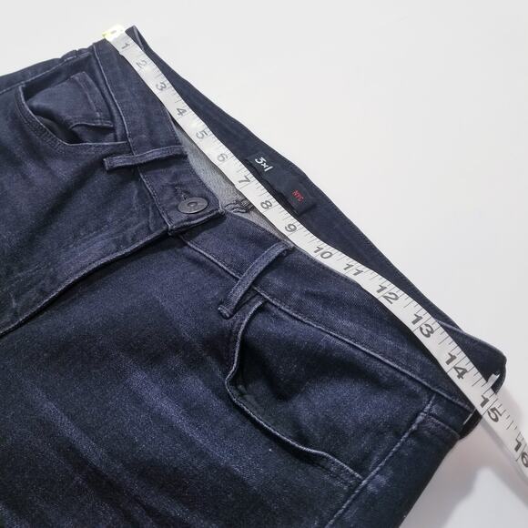 3x1 NYC Jeans Midway Eyelet Black Denim Flared Leg - Picture 8 of 13